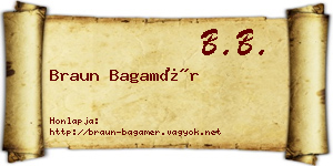 Braun Bagamér névjegykártya